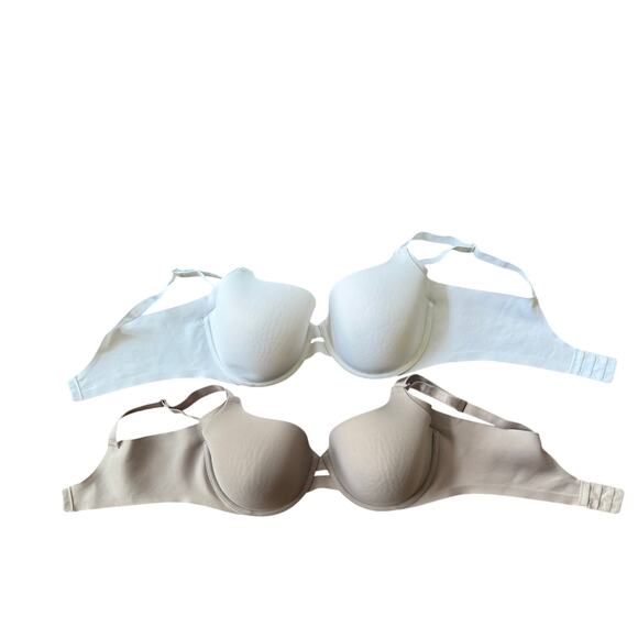 Warners simply perfect Bras set 2 White stone Underwire 01356 Back Smoothing 38C - Picture 8 of 11